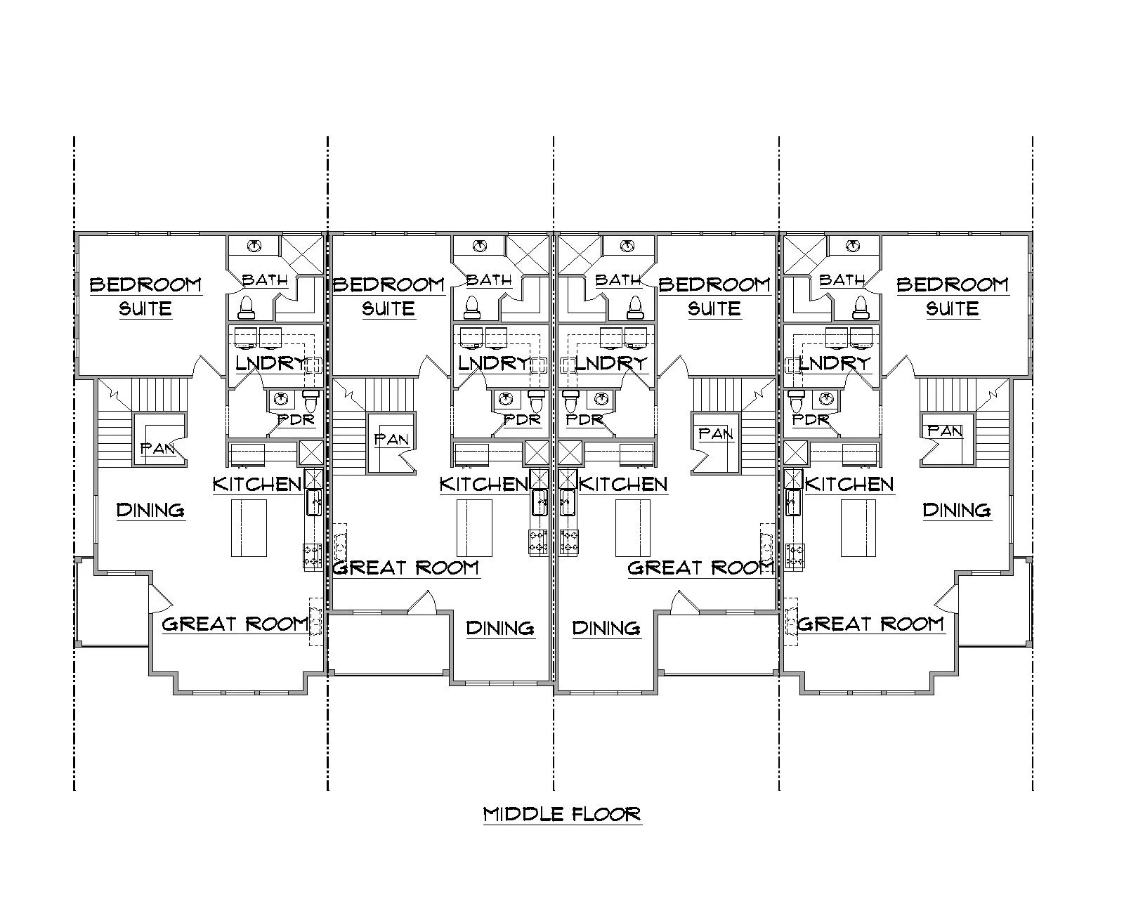 Bonneville floor plan midde floor view