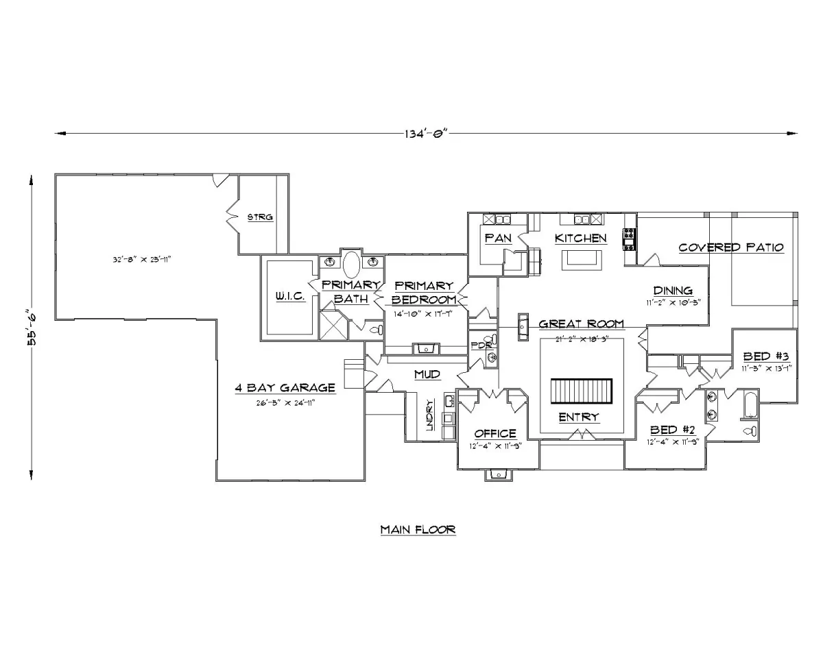 Milcreek floor plan main floor view