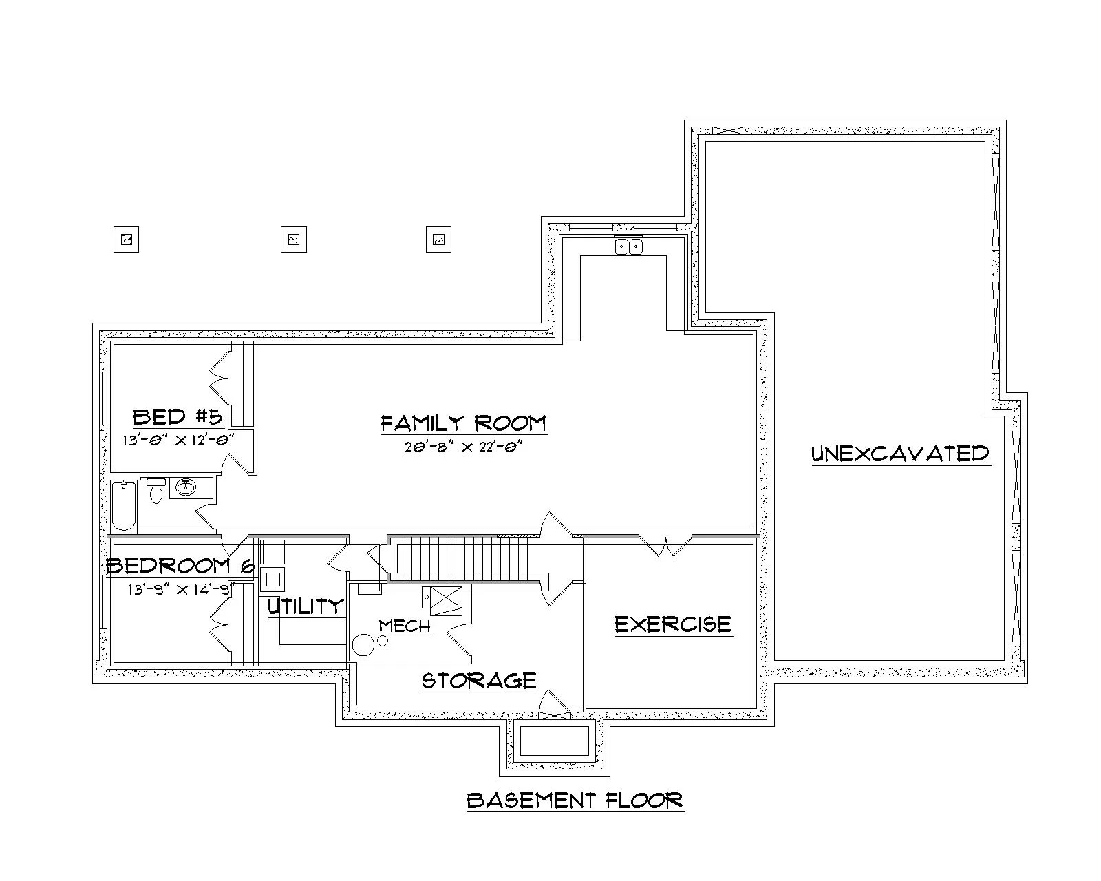 Smithfield floor plan basement floor view