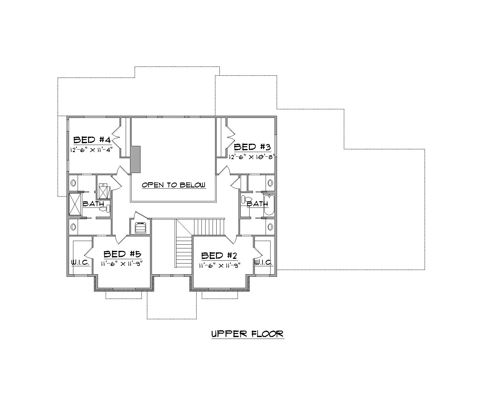 Roosevelt floor plan upper floor view